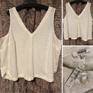 New Madewell women’s ivory tank 3X